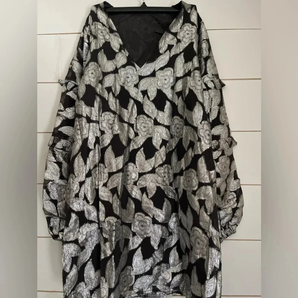 NWOT Jen's Pirate Booty/Free People Rising Star Metallic Mini Dress XS - Picture 6 of 11